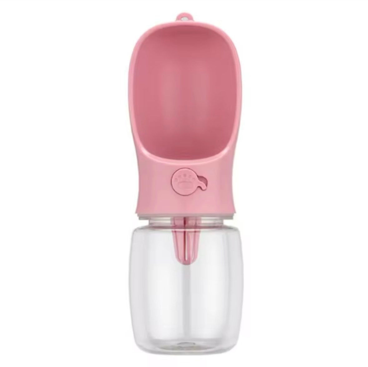 Portable Dog Cat Water Bottle with food storage.