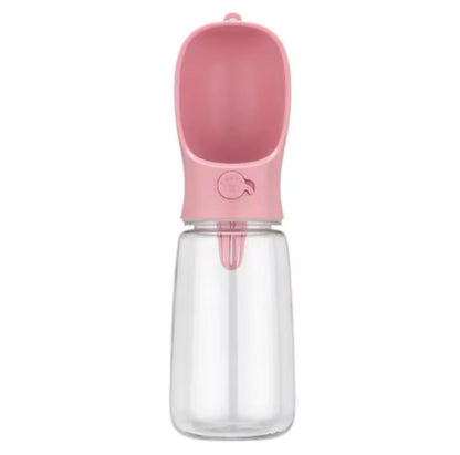 Portable Dog Cat Water Bottle with food storage.