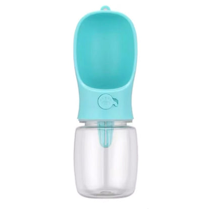 Portable Dog Cat Water Bottle with food storage.